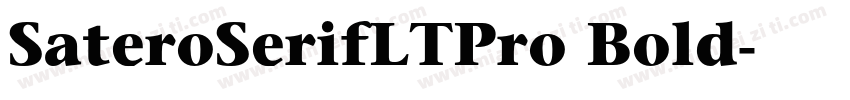 SateroSerifLTPro Bold字体转换